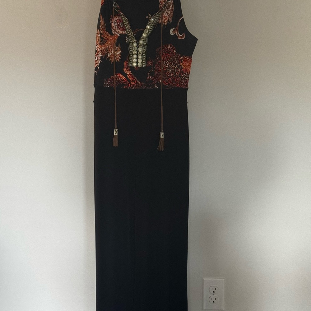 VENUS Black and Rust Jumpsuit -  33” inseam, worn once and very flattering!!